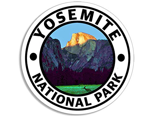 Round YOSEMITE National Park Sticker (hike travel rv yose ca)