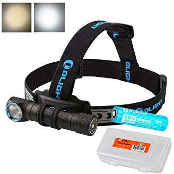 Olight H2R Nova LED Rechargeable Headlamp - Available in 2300 Lumens Cool White or 2000 Lumens Neutral White LED plus Lumen Tactical Battery Organizer