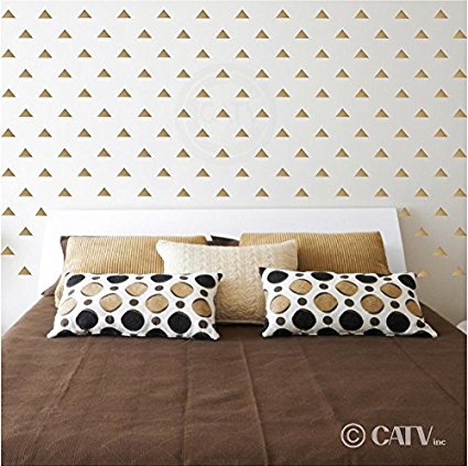 Triangles vinyl lettering decal home decor wall art saying (Gold, 1.5x2.5 set of 132)