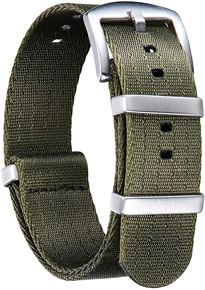 NATO Watch Straps Thick G10 Premium Ballistic Nylon Multicolor Replacement Watch Bands with Stainless Steel Buckle for Men Women 18mm 20mm 22mm 24mm (Upgrade Design Version)