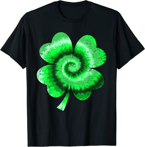Irish Shamrock Tie Dye Happy St Patrick's Day Go Lucky Gifts T-Shirt