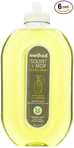 Method Squirt & Mop All Purpose Floor, Lemon Ginger, 25 Ounce (Pack of 6)