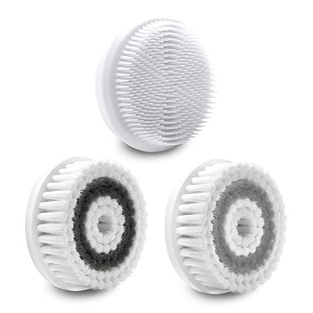 Fancii Cora Facial Brush Replacement Heads, Pack of 3 (Face Complete)