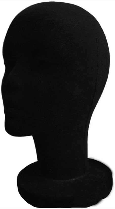 Flocking Foam Head Model For Wig Hair Glasses Hats Stylist Training Display Tool Mannequin