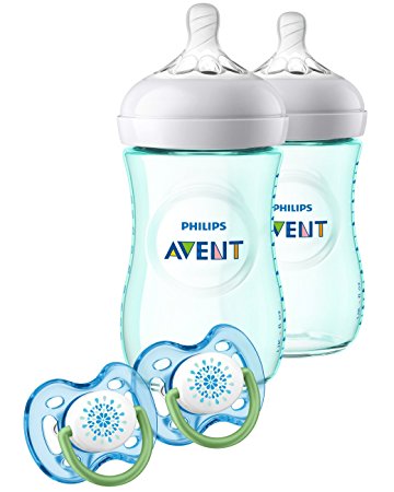 Philips Avent Natural Baby Bottle Teal Gift Set, SCD113/24