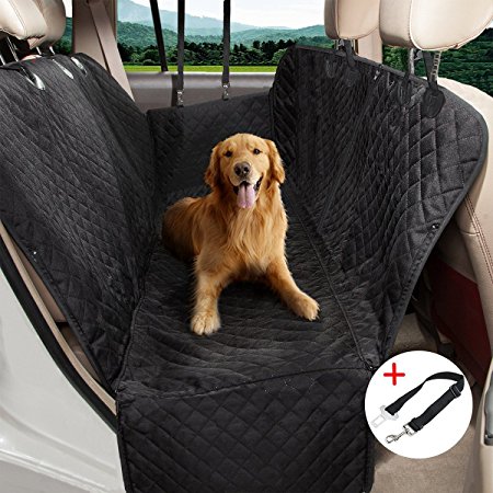 Dog Seat Cover MATCC Dog Hammock Heavy Duty Waterproof Nonslip Pet Car Seat Protector with A Safety Seat Belt - Universal Fit(150cm*147cm)