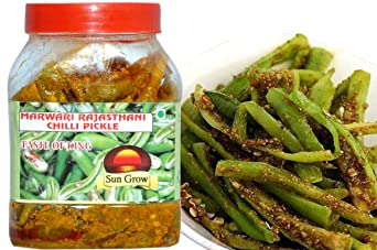 Sun Grow ( Without Oil) Homemade Marwadi Rajasthani Green Chilli Pickle Lambi ( Long) Hari mirch ka achar || 1KG | Traditional Authentic Rajasthani Achaar |