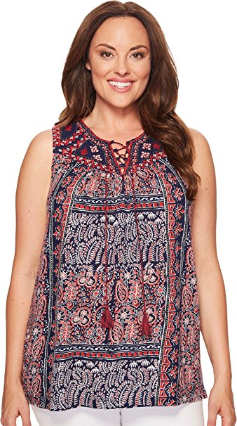 Lucky Brand Womens Plus Size Americana Top