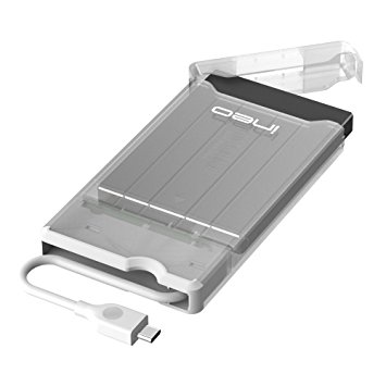 ineo 2.5" USB 3.1 Gen 2 Type C (10Gbps) Tool-Free External Hard Drive Enclosure for 2.5 inch 9.5mm & 7mm SATA HDD SSD [C2573c]