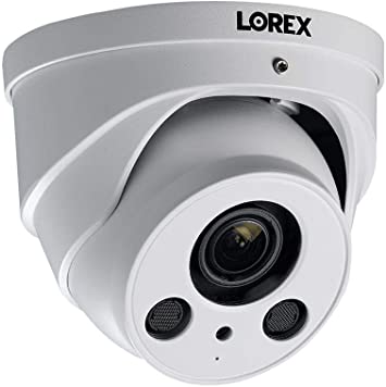 Lorex LNE8964AB 4K Ultra HD Resolution 8MP Motorized Varifocal Outdoor IP Audio Dome 4X Optical Zoom Camera (White)