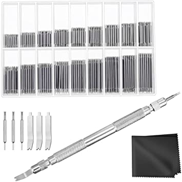 Anezus Watch Link Remover Kit with Spring Bar Tool Watch Band Tool and 360 Pcs Watch Strap Link Pins for Watch Repair and Watch Band Removal