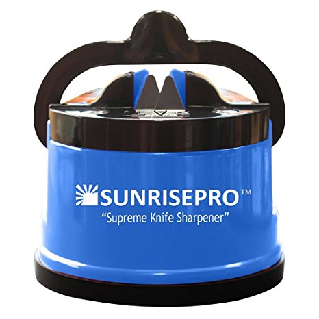 SunrisePro Knife Sharpener, USA patented, Original, Blue