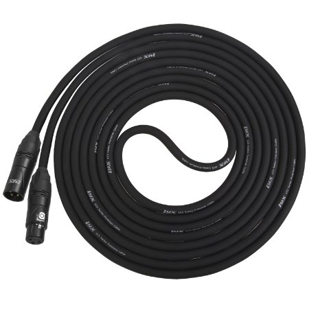 LyxPro Balanced XLR Cable 15 ft Premium Series Professional Microphone Cable, Powered Speakers and Other Pro Devices Cable, Black