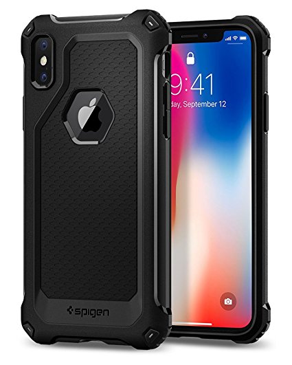 Spigen Apple iPhone X Rugged Armor Extra Case - BLACK