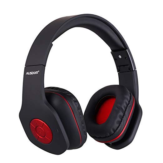 Bluetooth Headphones AUSTOM AH862 Over Ear, Hi-Fi Stereo Bass Wireless Bluetooth Headsets, Foldable, Soft Memory Earmuffs, w/Built-in Mic and Wired and Wireless Headphone Mode for PC/Cell Phones/TV