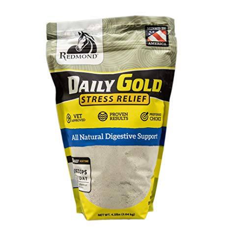 REDMOND Daily Gold Stress Relief, Natural Healing Clay for Gastric Ulcers in Horses (25 LBS)