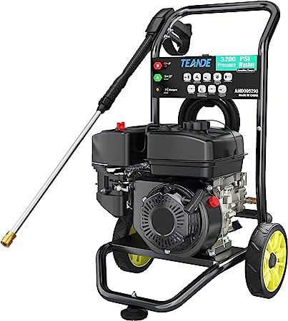 TEANDE 4200PSI Gas Pressure Washer 2.6GPM Power Washer 209 CC Gas Powered Washing Machine with 25 ft Hose, 4 Tips, EPA/CARB/ETL Compliant (Multi)