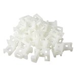 Uxcell a10122500ux0019 Cable Tie Mount Wire Buddle Saddle Holder 45mm  100Pcs White