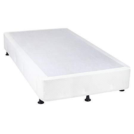 Milliard Box Spring Frame Twin Size High Profile Mattress Foundation | Metal Structure | Quiet, Smart Design | Easy Assembly, Can Be Used with or Without Included Legs or Directly on Bed Frame – Twin