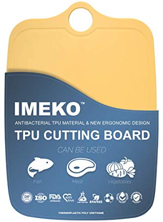 IMEKO New 2019 Kitchen Ergonomic Design TPU Cutting Board - Flexible, Food Safe, BPA free, Anti-Bacterial Chopping Mats