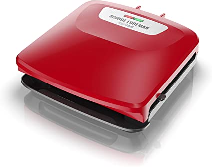 George Foreman 4 Serving Electric Grill and Panini Press in Red, RPGF3602RDC