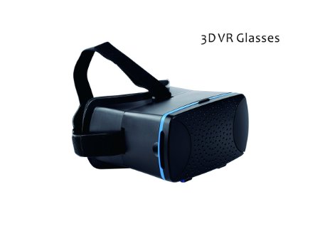 Gloriest 3D VR Virtual Reality Headset 3D VR Glasses with For 4.5~6 inches Smartphones iPhone 6 plus 6 5s 5c 5 Samsung Galaxy S5 S4 Note 4 Note 3 Motorola LG, Adjustable Pupillary Distance (Black)