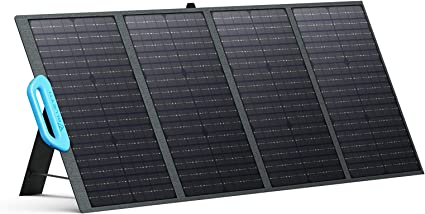 BLUETTI Solar Panel PV120, 120 Watt Solar Panel for Power Station EB3A/EB55/EB70S/AC200P/AC200MAX/AC300, Portable Solar Panel w/Adjustable Kickstands, Foldable Solar Charger for RV, Camping, Blackout