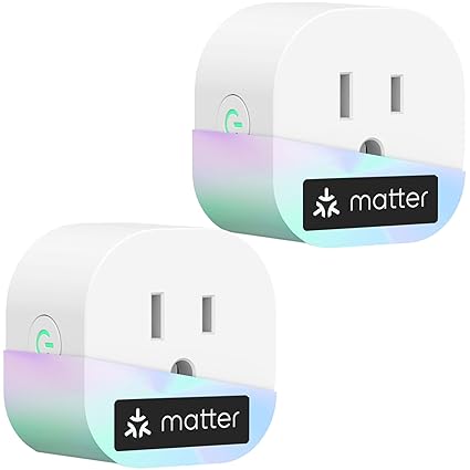 Meross Matter Smart Plug Mini, Easy Setup, 100% Privacy, Compact Size, Support Apple Home, Alexa, Google Home with Schedule and Timer, App and Voice Control, Power Protection, 2.4G Wi-Fi Only (2 Pack)