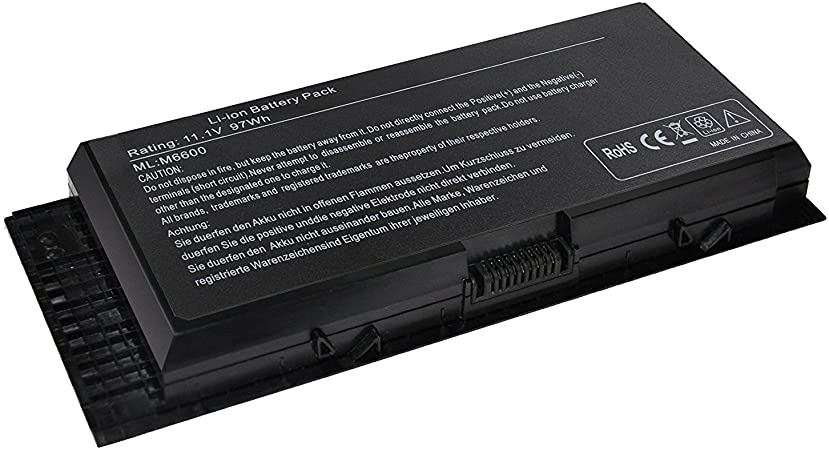 LQM 11.1V 97Wh 9-cell New Laptop Battery for Dell Precision M4600 M4800 M6600 M6800 FV993 FJJ4W PG6RC 7DWMT JHYP2 K4RDX