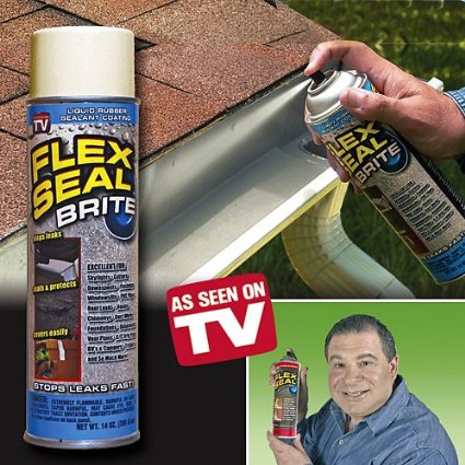 Flex Seal 14-Ounce As Seen on TV Liquid Rubber Sealant in a Can Brite 1 Pack Special