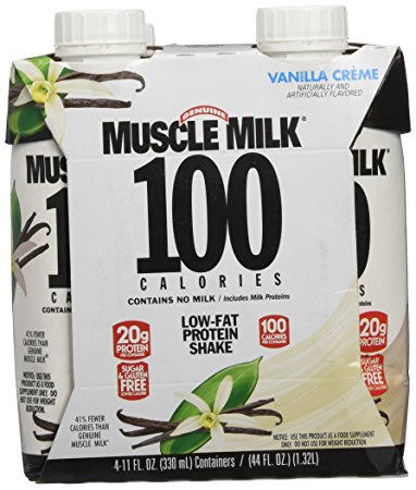 Cytosport 100 Calories Muscle Milk Nutritional Drink, Vanilla (Pack of 4)