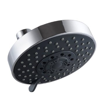 KES J331B Showering Replacement 4-Inch Shower Head Fixed Mount FIVE Function, Polished Chrome