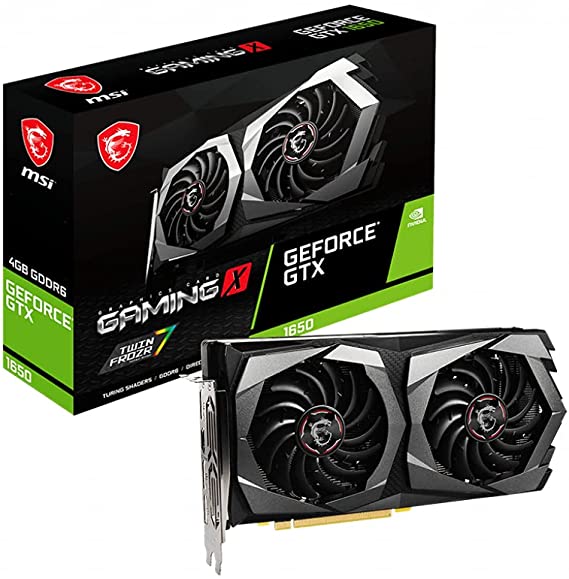 MSI Gaming GeForce GTX 1650 4GB GDDR6 PCI Express 3.0 x16 ATX Graphics Card, 3X DisplayPort v1.4a, HDMI 2.0b (GTX 1650 D6 Gaming X Plus)