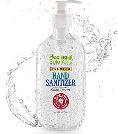 Hand Sanitizer Gel (Huge 16.9oz) - 75% Alcohol - Kills 99.99% of Germs - Scent Free Antibacterial Gel with Vitamin E & Aloe for Moisturizing