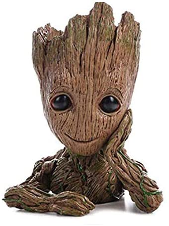 QiyuanLS Baby Groot Flower Pot - Guardians of The Galaxy Baby Action Figures Cute Model Toy Pen Pot - perfect as a gift (flower pot -A1)