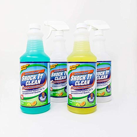 Professor Amos' Shock It Clean 2 Pack KIT Cucumber Melon & Lemon Grass All Purpose Concentrate Cleaner