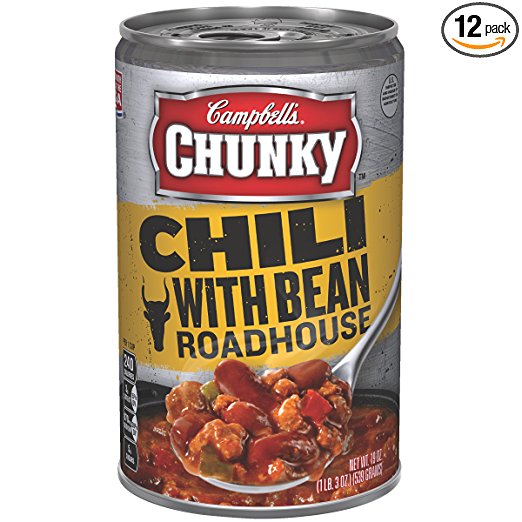 Campbell's Chunky Chili, with Bean Roadhouse, 19 Ounce (Pack of 12) (Packaging May Vary)