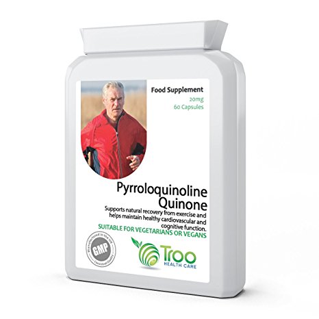 PQQ Pyrroloquinoline Quinone 20mg 60 Capsules - UK Made Guaranteed Quality Assurance Certification
