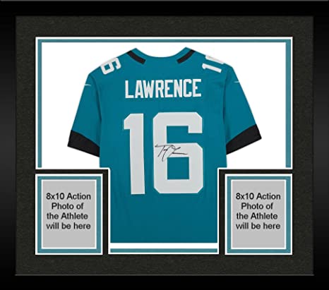 Framed Trevor Lawrence Jacksonville Jaguars Autographed Teal Nike Limited Jersey - Autographed NFL Jerseys