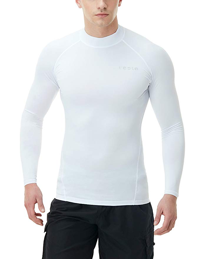 Tesla Men's UPF 50  Long Sleeve Rashguard MSR13/MSR12/MSR11/MSR10/MSS03/MSR19