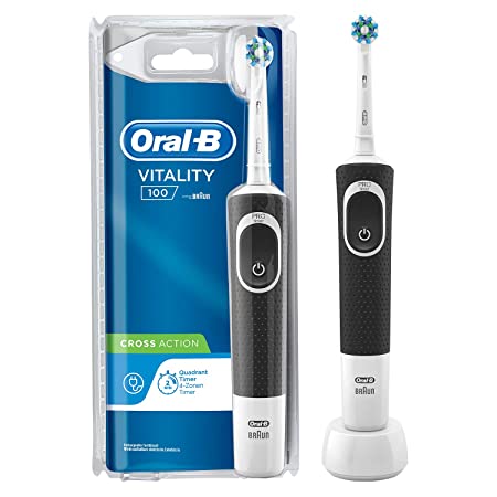 Oral B Vitality 100 Black Criss Cross Electric Rechargeable Toothbrush Powered By Braun