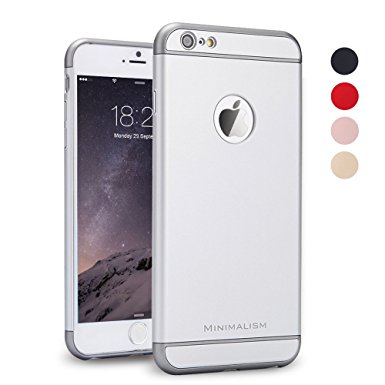 iPhone 6 Case, MINIMALISM 3 in 1 Ultra Thin and Slim Design Coated Premium Non Slip Surface with Excellent Grip Case Fit for iPhone 6 (4.7'')(2014) and iPhone 6S (4.7'')(2015) -- Silver