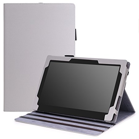 MoKo Surface Pro / Surface Pro 2 Case - Rotatory Detachable Type / Touch Keyboard Cover Companion Sleeve Case for Surface Pro / Surface Pro 2 10.6" Inch Windows 8 Tablet, GRAY