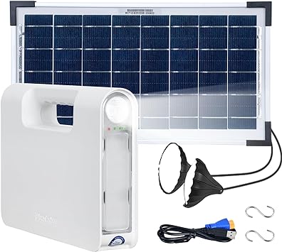 ECO-WORTHY 80Wh Portable Power Station,25000mAh Solar Power Generator with Solar Panel,LED Flashlight and 3 Ways Charging,Outdoor Solar Generator Kit Suitable for Home,Camping and Emergency Backup