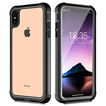 iPhone Xs Max Case, Full-Body Heavy Duty Protection with Built-in Screen Protector Shockproof Rugged Armor Cover Clear Case for iPhone Xs Max 6.5 Inch 2018
