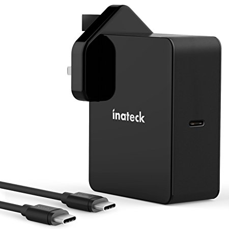 Inateck 45W USB C Wall Charger Power Delivery with USB C Cable for MacBook 12", MacBook Pro 2015/2016, iPad Pro, Chromebook Pixel, Xiaomi Air, Nintendo Switch, iPhone X/8/8 Plus, Samsung S8 and More