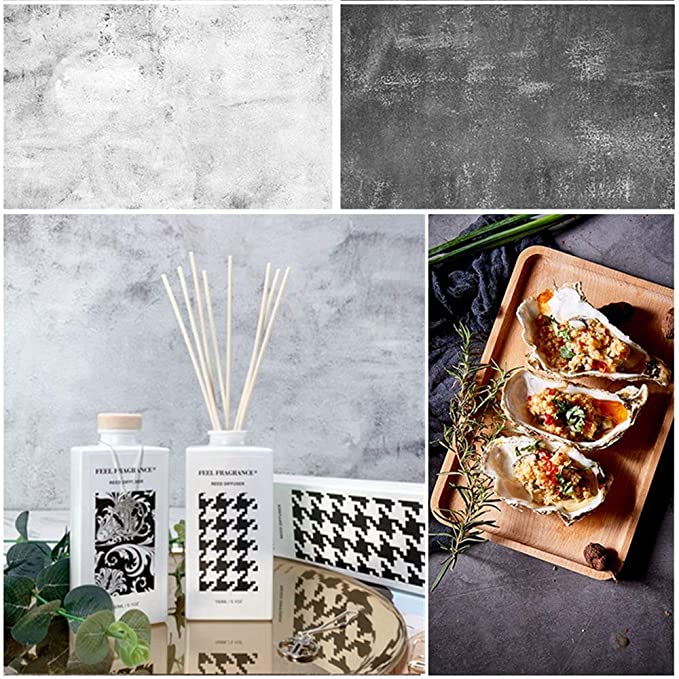 Selens 56x89cm 2 in 1 Backdrop Cement Texture Background Photography Photo for Food Flat Lay Props Jewelry Cosmetics Small Product, Double Sided Pattern