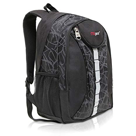 18 Inch MGgear Student Bookbag/Outdoor Sports Backpack/Travel Carryon, Black