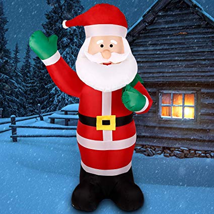 Albrillo Inflatable Christmas Decorations Outdoor 6 FT Tall Blow up Christmas Inflatables Santa Clause with Light, Ideal for Indoor Outdoor Party Yard