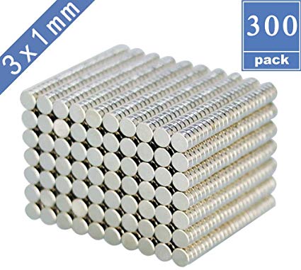 Grtard 300 Pcs 3x1mm DIY Multi-Use Small Magnets mini Magnets Refrigerators Magnets for Office Magnets, Crafts, DIY Projects, Scientific…